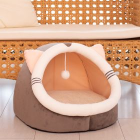 Winter pet cat house with velvet (Option: Cat-L)
