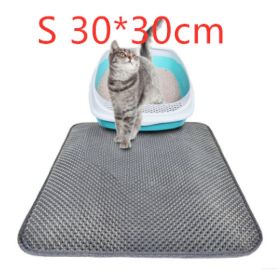 Cat Litter Pad Honeycomb Cat Pad Waterproof Urine Proof Pad Pet Supplies (Option: Gray-S)