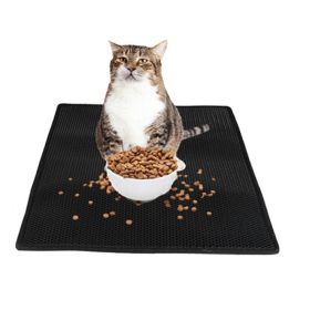 Cat Litter Pad Honeycomb Cat Pad Waterproof Urine Proof Pad Pet Supplies (Option: Black-40x50cm)