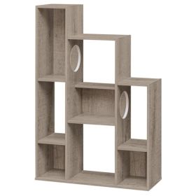 Cat Bookshelf Cabinet (Gray Oak), 8 Organized Storage Sections & Multiple Climbing Platforms (Option: defaulttitle)