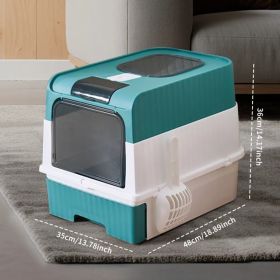 BlueMagic Cube Intelligent Cat Litter Box - Free Hands, Enjoy Pure Life & Automatic Cleaning, Silent Design, Preferred For Multi Cat Families (Option: defaulttitle)