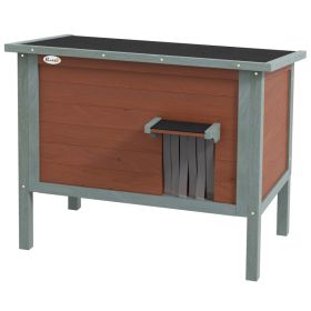Outdoor Cat House, Wooden Feral Cat House w/ Removable Floor, Brown (Option: Brown-940x550x190 mm)
