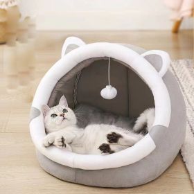 Winter pet cat house with velvet (Option: Bear-S)